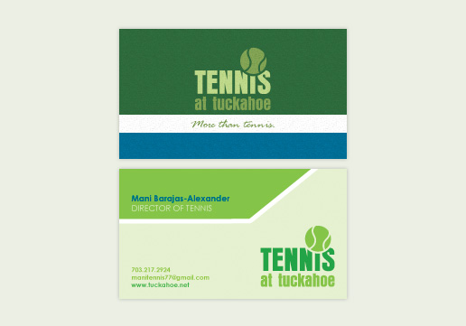 Tennis at Tuckahoe Business Card Design