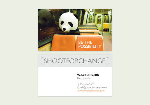 Shoot for Change Business Card Design