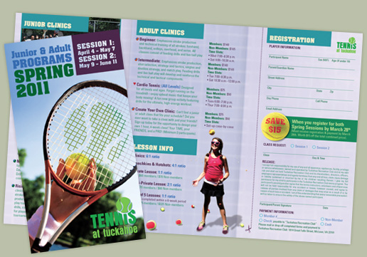 Tennis at Tuckahoe Three fold brochure