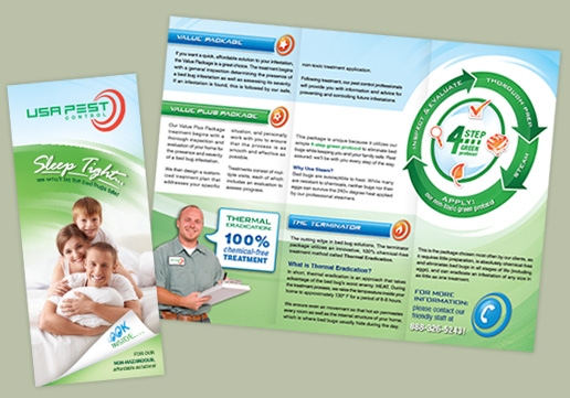 3 Panel Brochure; USA Pest Control