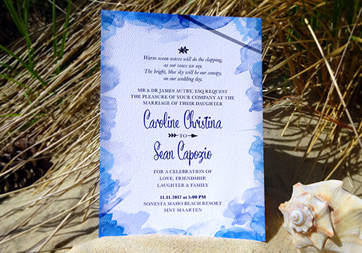 Custom Wedding Invitation Design; Nautical Themed Wedding Invitation